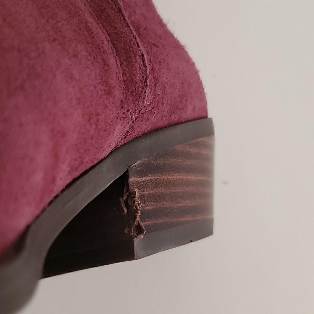 Coach Women's Danni Suede Booties Wine Size 7.5 - Picture 9 of 14